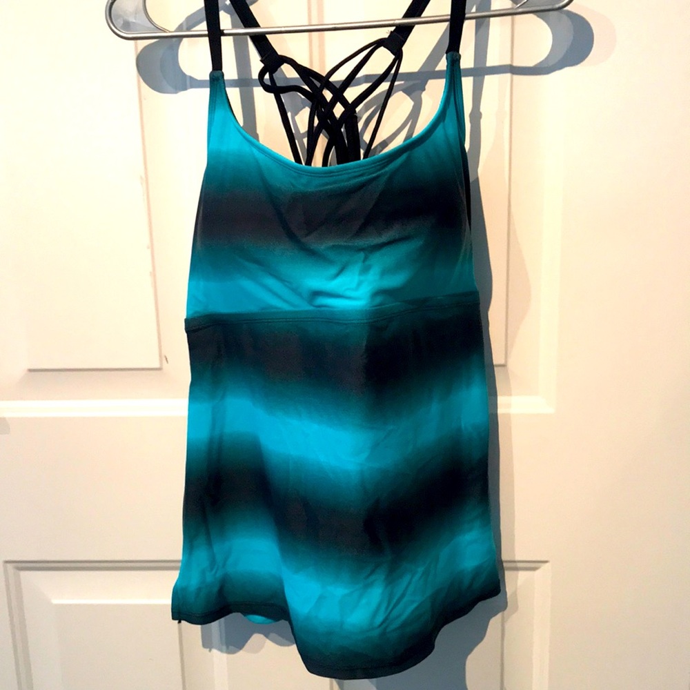Tankini with built in bra and adjustable straps
